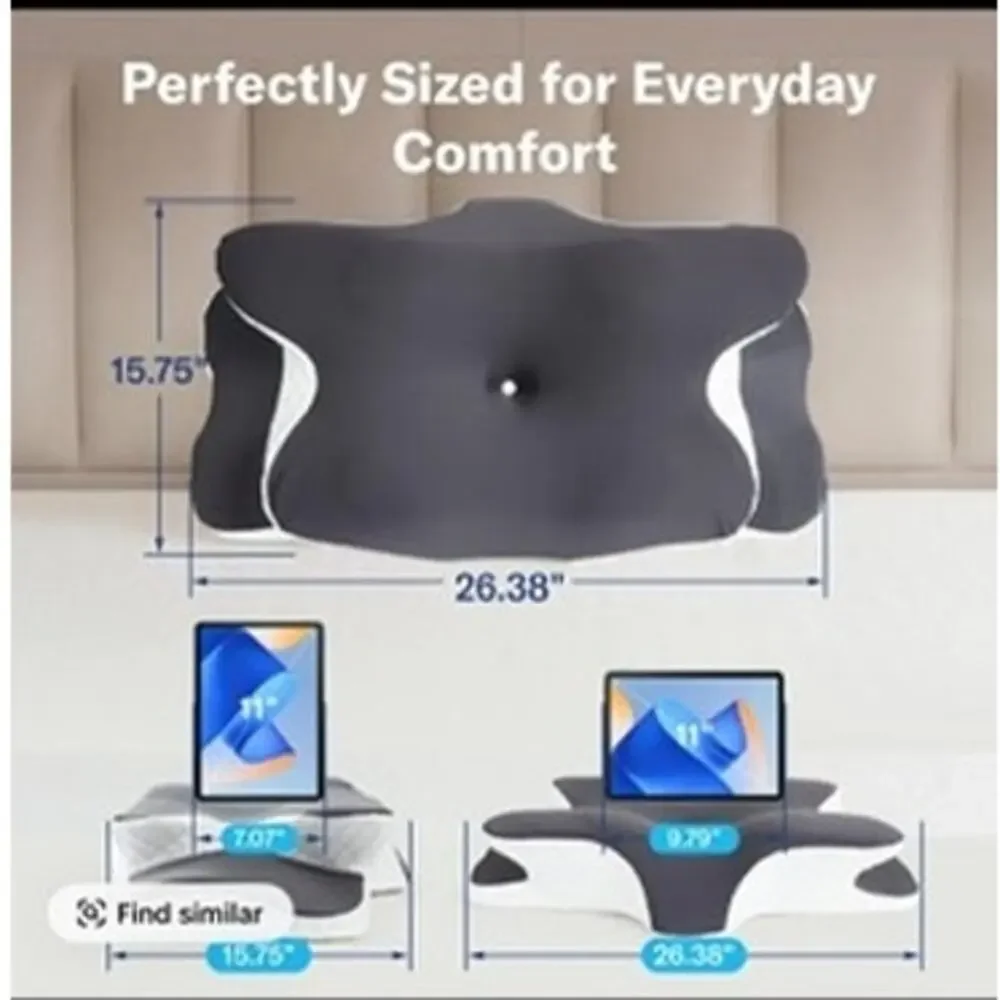 Alcedo Cervical Memory Foam Pillow Ergonomic Contour Neck Support New